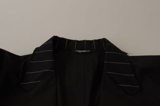 Dolce & Gabbana Blazers Elegant Black Cotton-Wool Blend Blazer Jacket