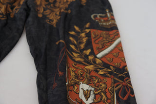 Dolce & Gabbana Clothing Baroque Crown Silk Sweatpants