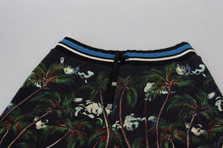 Dolce & Gabbana Clothing Black / IT44 | XS / Material: 100% Cotton Volcano Print Casual Knee-Length Shorts