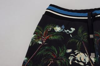 Dolce & Gabbana Clothing Black / IT44 | XS / Material: 100% Cotton Volcano Print Casual Knee-Length Shorts