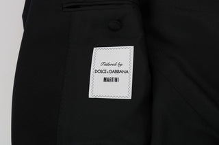 Dolce & Gabbana Clothing Black / IT46 | S / Material: 90% Wool, 7% Silk, 3% Polyester Elegant Black Three-Piece Suit with Saxophone Embroidery