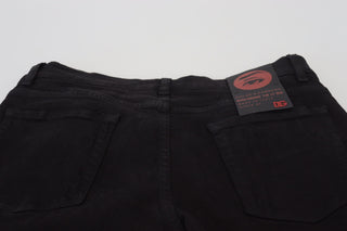 Dolce & Gabbana Clothing Black / IT48 | M / Material: 98% Cotton, 2% Elastane (stretch) Svelte Black Tattered Slim Fit Denim