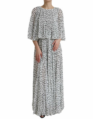 Dolce & Gabbana Clothing Black/White / IT40|S / Material: 100% Polyester Elegant Polka Dots Maxi Dress