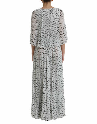 Dolce & Gabbana Clothing Black/White / IT40|S / Material: 100% Polyester Elegant Polka Dots Maxi Dress