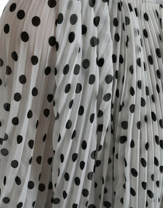 Dolce & Gabbana Clothing Black/White / IT40|S / Material: 100% Polyester Elegant Polka Dots Maxi Dress