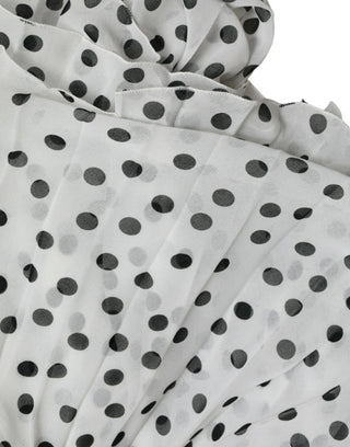 Dolce & Gabbana Clothing Black/White / IT40|S / Material: 100% Polyester Elegant Polka Dots Maxi Dress