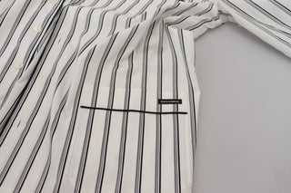 Dolce & Gabbana Clothing Black/White / IT43 | XL / Material: 100% Cotton White Stripes Cotton Pajama Sleepwear Shirt