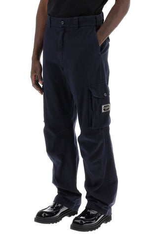 Dolce & Gabbana Clothing cargo pants with logo plaque