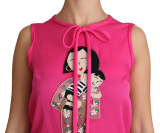 Dolce & Gabbana Clothing Elegant Pink Silk Family Tank Top Shirt