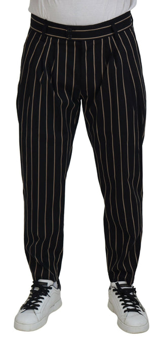 Dolce & Gabbana Clothing Elegant Striped Chino Tapered Pants