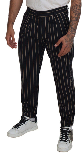 Dolce & Gabbana Clothing Elegant Striped Chino Tapered Pants