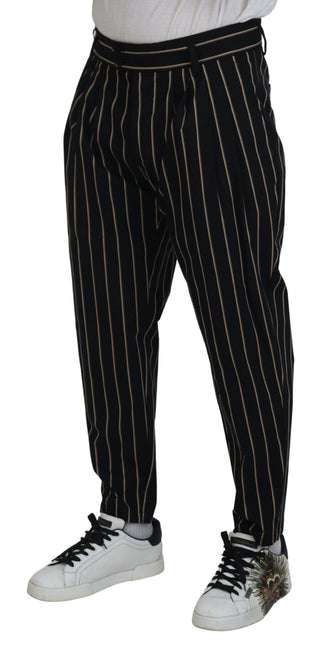 Dolce & Gabbana Clothing Elegant Striped Chino Tapered Pants