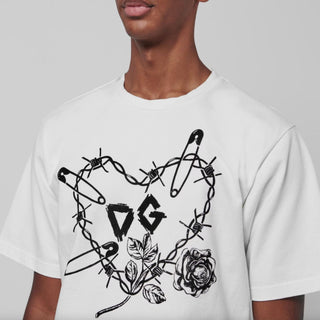 Dolce & Gabbana Clothing Elegant Velvet Detailed Cotton T-Shirt
