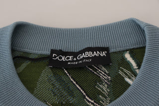 Dolce & Gabbana Clothing Multicolor / IT50 | L / Material: 63% Wool, 37% Silk Jungle Embroidered Wool Silk Sweater