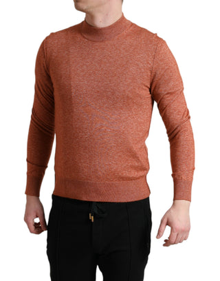 Dolce & Gabbana Clothing Orange / IT48 | M / Material: 50% Cashmere 50% Silk Orange Cashmere Crew Neck Pullover Sweater