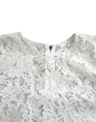 Dolce & Gabbana Clothing White / IT40|S / Material: 52% Cotton 39% Viscose 9% Nylon Elegant White Lace Blouse