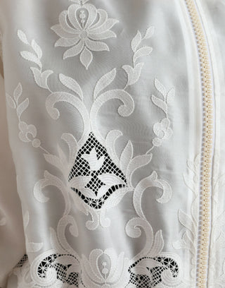 Dolce & Gabbana Clothing White / IT40|S / Material: 74% Silk 18% Cotton 8% Polyester Elegant White Silk Bomber Jacket