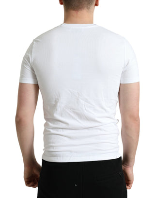 Dolce & Gabbana Clothing White / IT46 | S / Material: 100% Cotton Elegant White Cotton Round Neck Tee