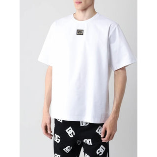 Dolce & Gabbana Clothing White / IT58 | 3XL White Cotton T-Shirt