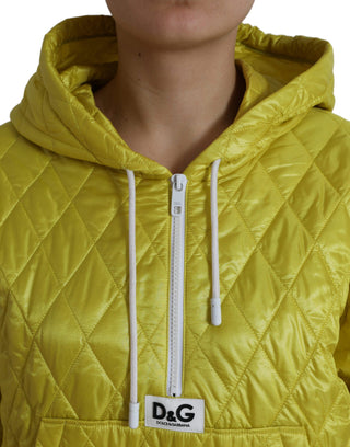 Dolce & Gabbana Clothing Yellow / IT40|S / Material: 100% Nylon Radiant Yellow Hooded Jacket