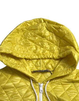 Dolce & Gabbana Clothing Yellow / IT40|S / Material: 100% Nylon Radiant Yellow Hooded Jacket