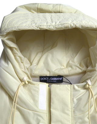 Dolce & Gabbana Clothing Yellow / IT48 | M / Material: 53% Nylon 47% Polyester Sunshine Yellow Hooded Vest Jacket