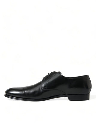 Dolce & Gabbana Formal Material: 100% Calfskin Leather / Black / EU44/US11 Black Leather Lace Up Men Dress Derby Shoes