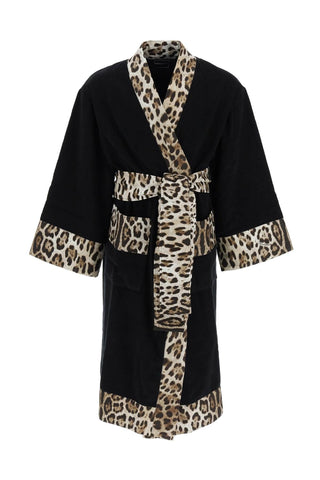 Dolce & Gabbana Lifestyle leo print bathrobe