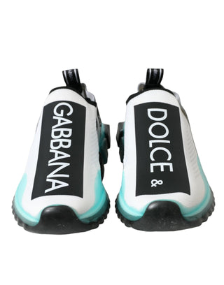 Dolce & Gabbana Men Material: 70% Polyester 10% Viscose 10% Nylon 10% Elastane / Blue and White / EU42/US9 White Slip On Low Top Sneakers SORRENTO Shoes