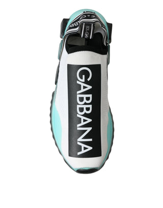Dolce & Gabbana Men Material: 70% Polyester 10% Viscose 10% Nylon 10% Elastane / Blue and White / EU42/US9 White Slip On Low Top Sneakers SORRENTO Shoes