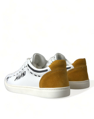 Dolce & Gabbana Men White / EU39.5/US6.5 / Material: 100% Calfskin Leather Sleek White Low Top Leather Sneakers