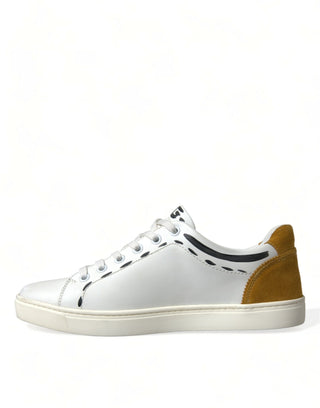 Dolce & Gabbana Men White / EU39.5/US6.5 / Material: 100% Calfskin Leather Sleek White Low Top Leather Sneakers