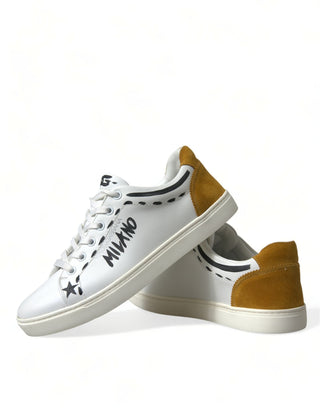 Dolce & Gabbana Men White / EU39.5/US6.5 / Material: 100% Calfskin Leather Sleek White Low Top Leather Sneakers