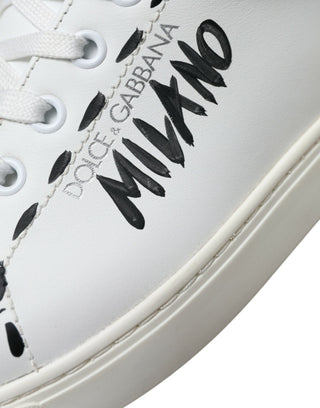 Dolce & Gabbana Men White / EU39.5/US6.5 / Material: 100% Calfskin Leather Sleek White Low Top Leather Sneakers