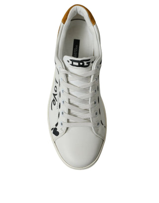 Dolce & Gabbana Men White / EU39.5/US6.5 / Material: 100% Calfskin Leather Sleek White Low Top Leather Sneakers