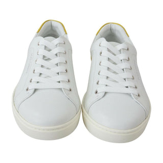 Dolce & Gabbana Men White / EU41/US8 Elegant White Nappa Calfskin Sneakers