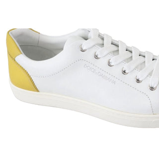 Dolce & Gabbana Men White / EU41/US8 Elegant White Nappa Calfskin Sneakers