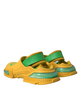 Dolce & Gabbana Men Yellow / EU44/US11 / Material: Rubber Chic Rubber Clogs Slippers in Lush Colors