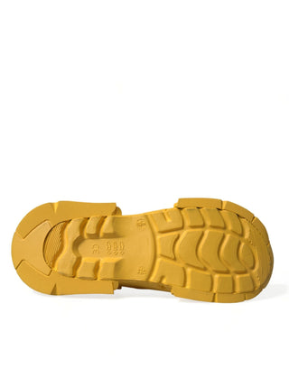 Dolce & Gabbana Men Yellow / EU44/US11 / Material: Rubber Chic Rubber Clogs Slippers in Lush Colors