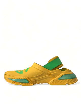 Dolce & Gabbana Men Yellow / EU44/US11 / Material: Rubber Chic Rubber Clogs Slippers in Lush Colors