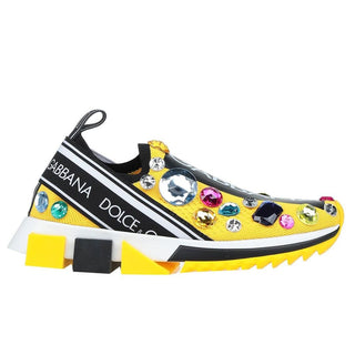 Dolce & Gabbana Shoes Yellow / EU36/US6 Yellow Polyester Sneaker