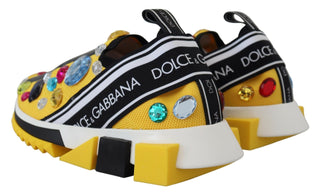 Dolce & Gabbana Shoes Yellow / EU39/US8.5 / Material: 70% Polyester, 5% Elastane, 2% Algodon Exquisite Yellow Techno Fabric Sneakers