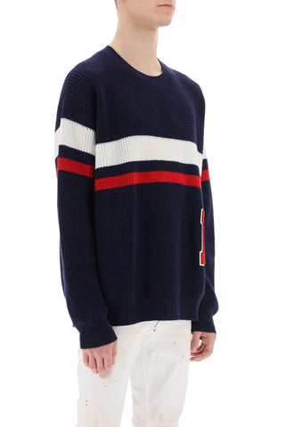 Dsquared2 Clothing wool sweater with varsity patch