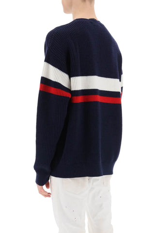 Dsquared2 Clothing wool sweater with varsity patch