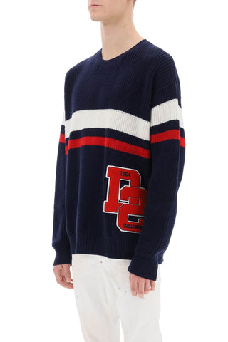 Dsquared2 Clothing wool sweater with varsity patch