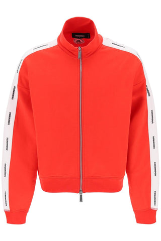 Dsquared2 Clothing zip-up sweatshirt with logo bands