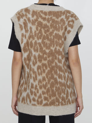 Leopard Jacquard Vest