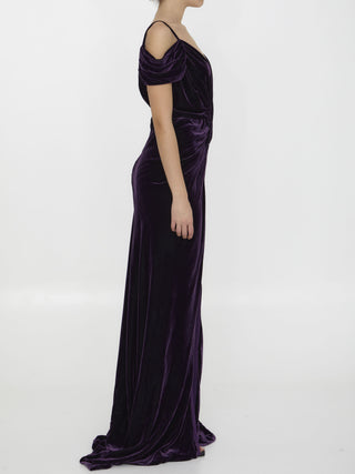 Violet Velvet Dress