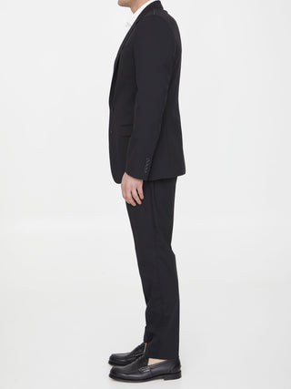 Two-piece Suit In Black Wool