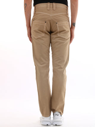 Beige Cotton Trousers